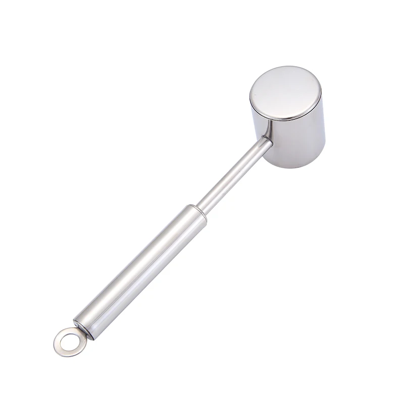 

Kitchen Meat Tool Stainless Steel Meat Tenderizer Hammer, Silver