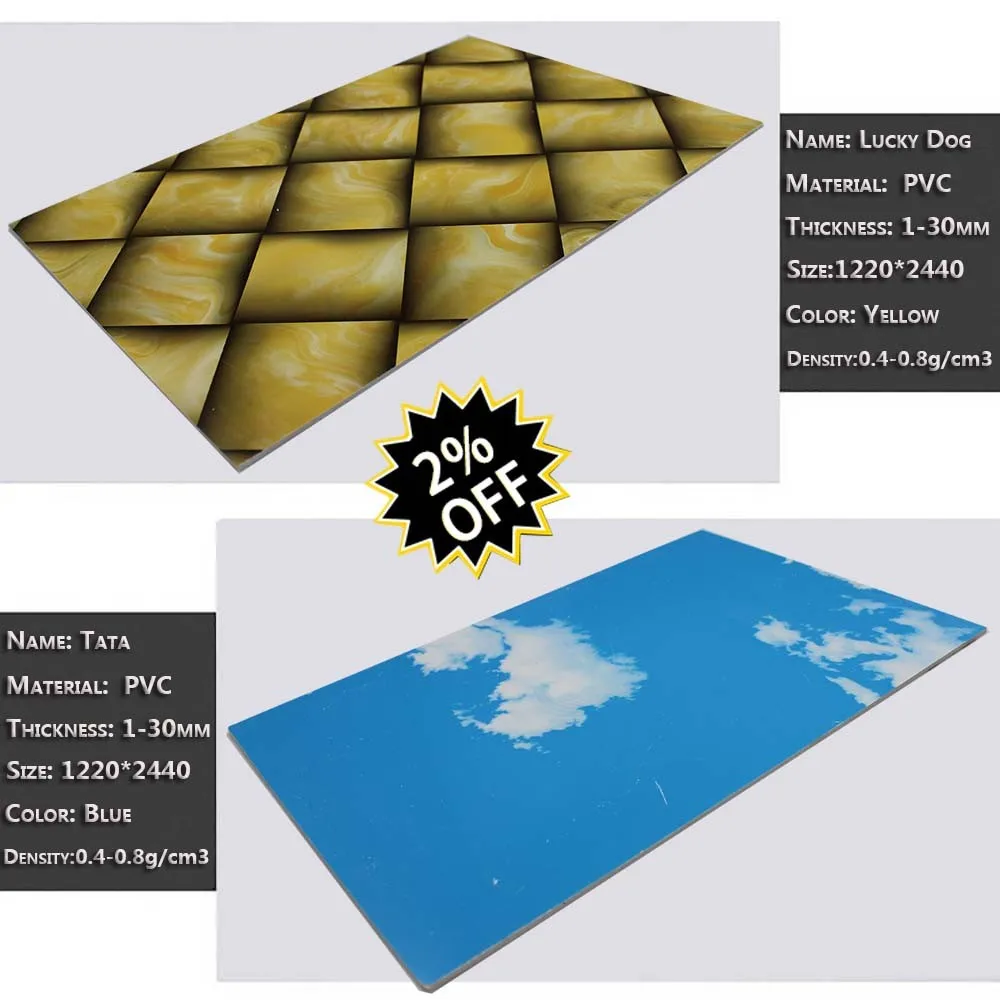 Factory Price 4x8 Pvc Plastic Sheets Door Panels / Decorative Stone