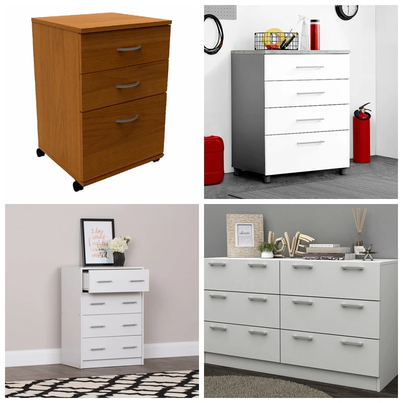 2019 Simple Design 4 Drawers Wood Vertical Lockable Filing Cabinet