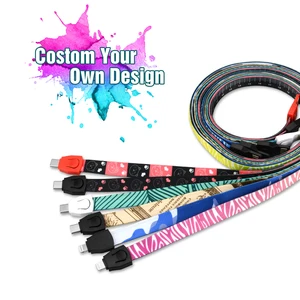Trulyplus Lanyard Charging USB Cable Micro Type C & iOS Devices