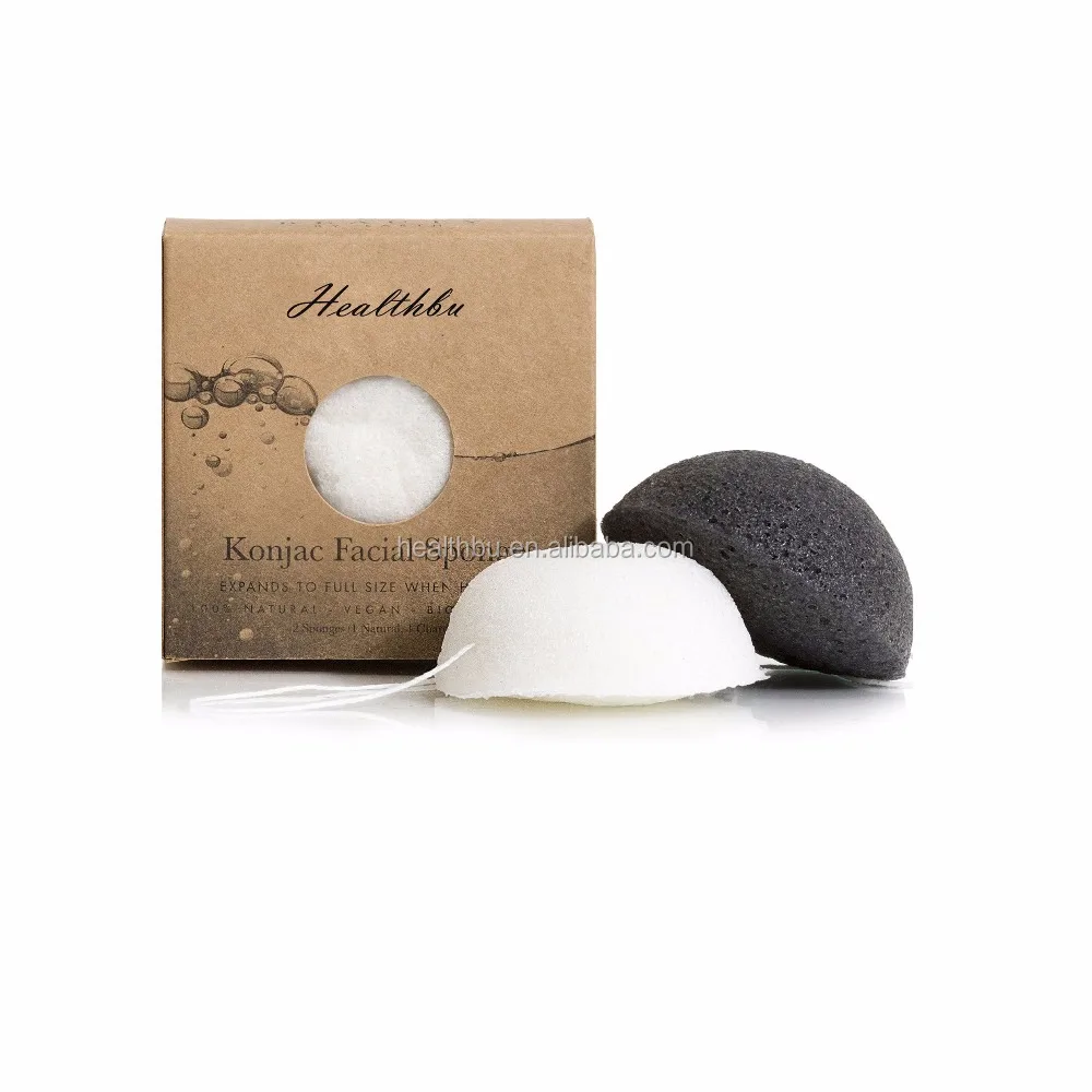 

Amazon hot saling konjac sponge with box, Customized
