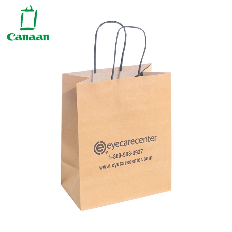 
Custom Printed Biodegradable Food Grade Bread Take Away Fast Food Brown Kraft Paper Bag 