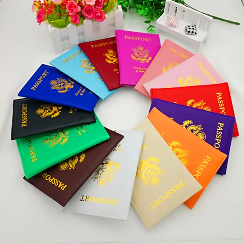 

Travel Cute USA PU Passport Cover Holder American Cose for Passports
