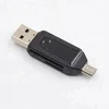 Phone Extension Headers Micro USB OTG Adapter Universal 2 in 1 Micro USB OTG TF/SD multi otg Card Reader