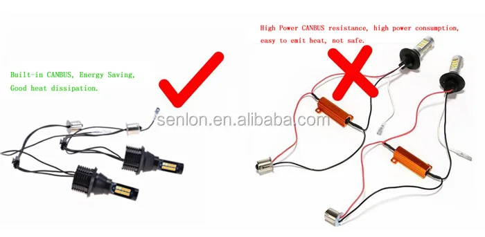 2018 New CANBUS dual colors LED DRL turn signal light side p21w 1156 S25 Ba15s T20 T25 w21 w21w