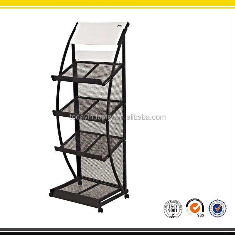 Magazine Catalog Literature Holder Display Rack for Book Store