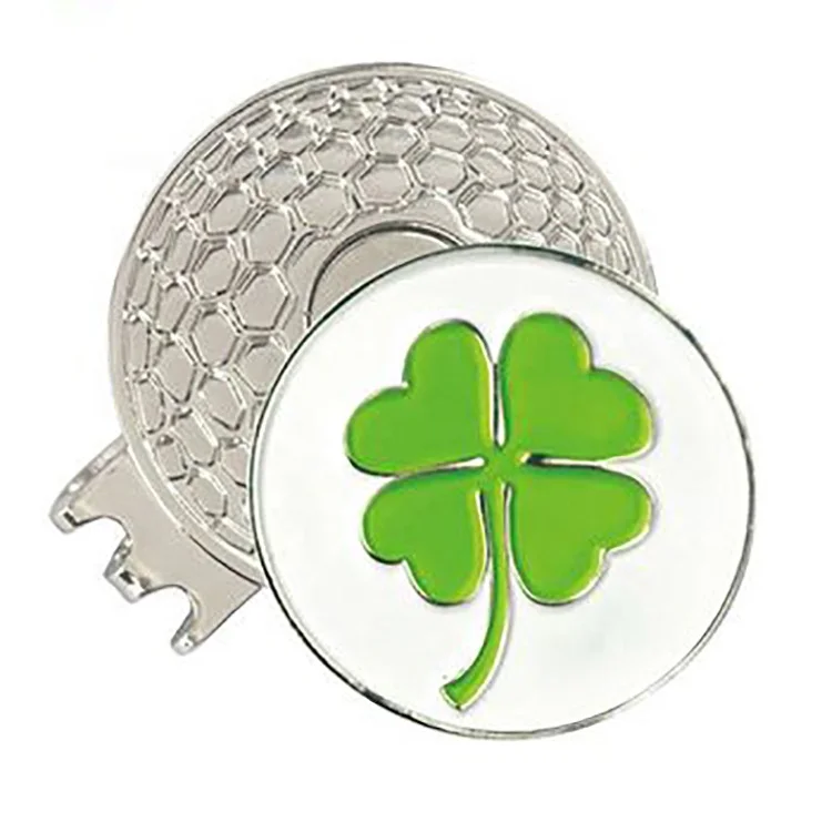 

Custom Logo Soft Enamel Metal Magnet Golf Hat Clips with Ball Marker, Accept customized