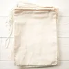China Supplier Wholesale Large Plain Cotton calico bag with drawstring