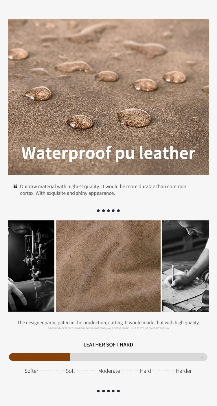 DIDE Duffel Man Handmade Leather Handbag Waterproof Business Shoulder Travel Bag