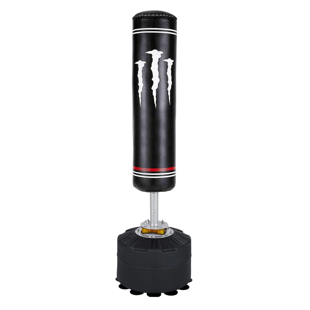 
hot sale workout free standing heavy kicboxing body punching training bags with leather skin 