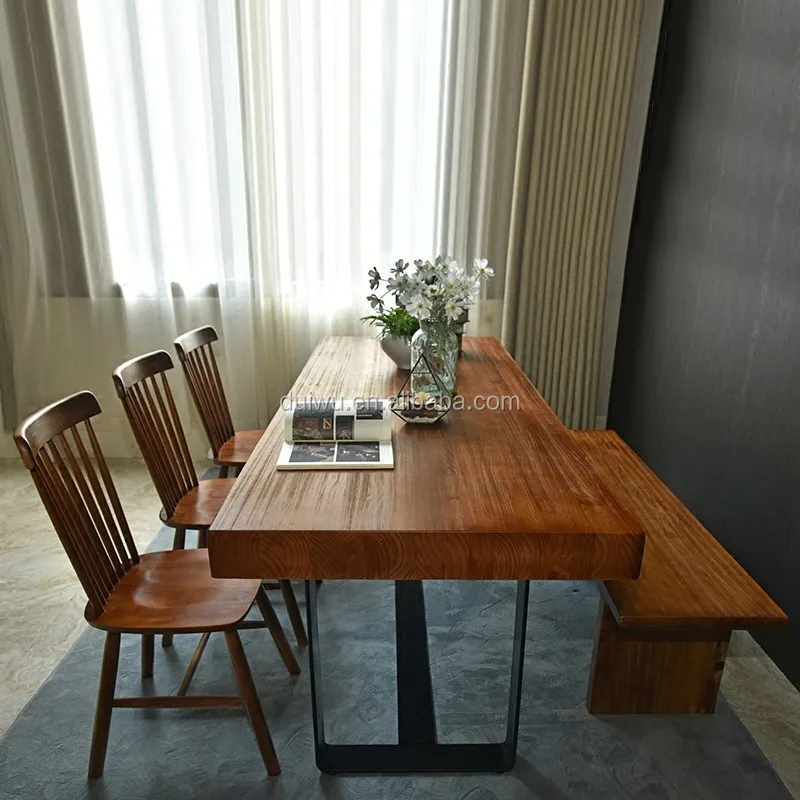 vintage wooden big size dining table