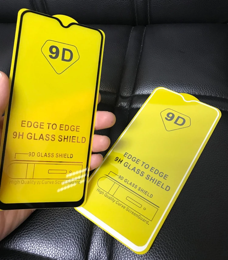

Best cheap price high quality 9D curved edge to edge full glue silk printing tempered glass screen for redmi note 7 pro