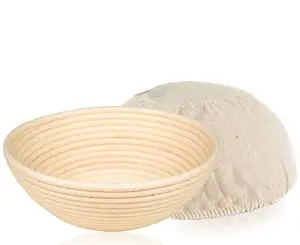 Image of 2019 Indonesia Rattan Banneton Oval Bread Display Cane Basket Bakery Banneton Proofing Basket