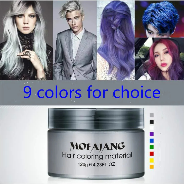 
MOFAJANG multi Colors Hair Styling Pomade Temporary Disposable Mud Hair Dye Color Wax DHL free 