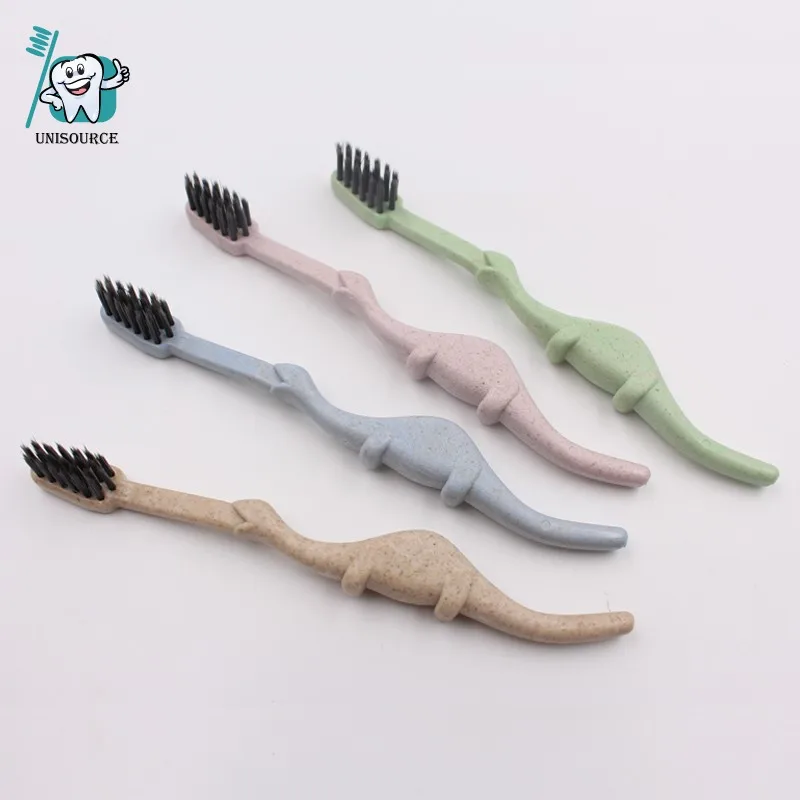 Charcoal Bristles Biodegradable Kid Dinosaur Toothbrush Buy Dinosaur