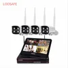 4ch 1080P security cameras system wireless nvr kit with display screen LCD WIFI NVR kit
