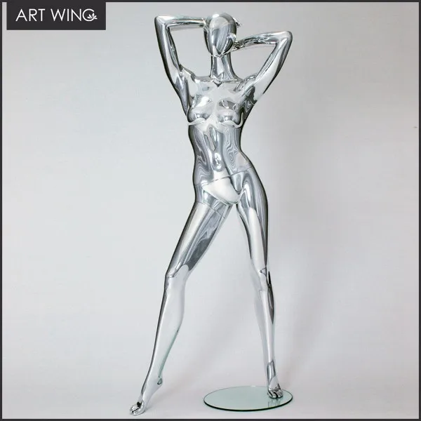 Free Shipping Used Abstract Female Mannequin Silver MM-027USED