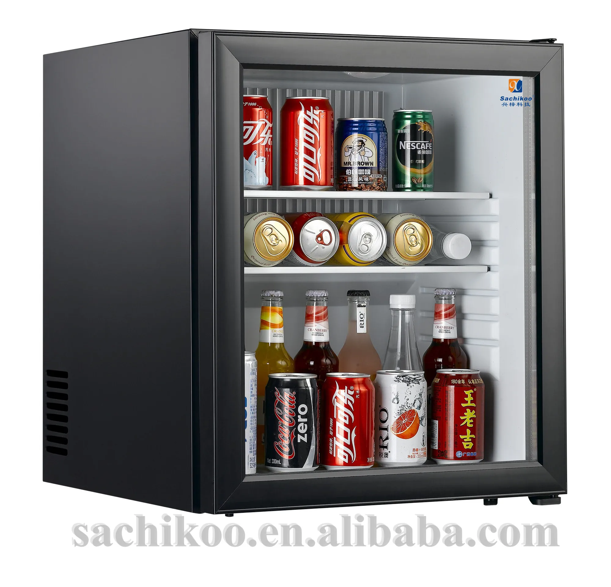 FineBuy Mini Kühlschrank 17 Liter/Minibar schwarz/Getränkekühlschrank 5° bis 15°C EEK: A+ 