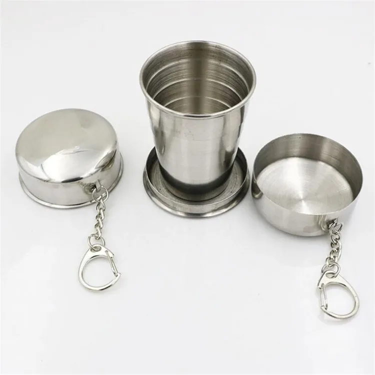 Collapsible Shot Glass Keychain Portable Hip Flask Shot Glass Buy