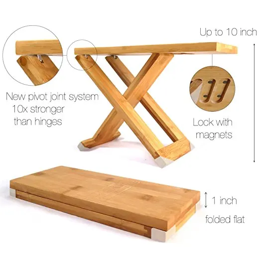 Dropship 5 Core Guitar Foot Rest Wooden Bamboo Foldable Height Adjustable  Foot Stand to Sell Online at a Lower Price