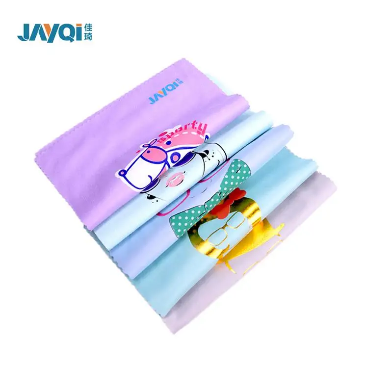 

lint free microfiber glasses cleaning cloth business card for advertising