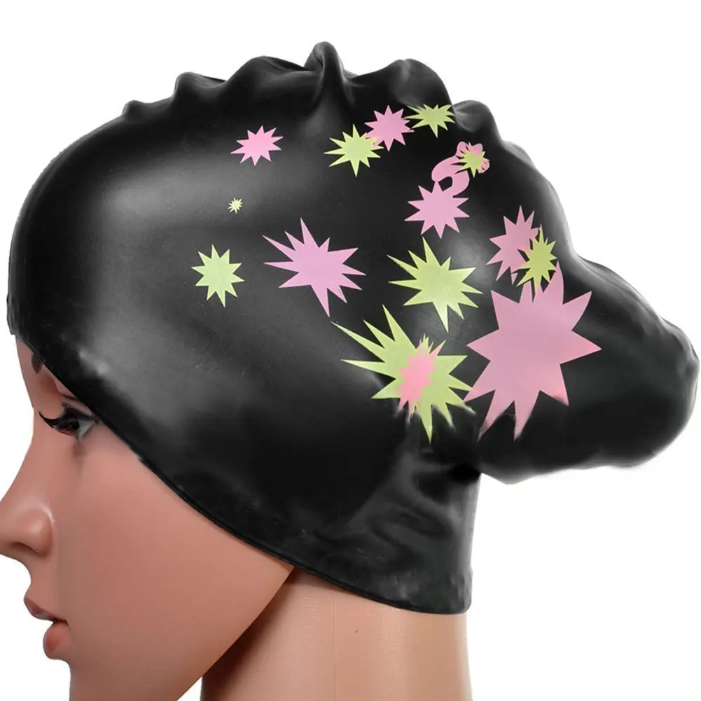 swim caps for black hair