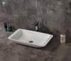 K-S1009 luxury hotel contemporory stone resin wash basin for bathroom wares counter top sink