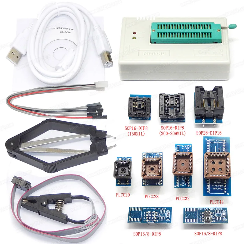 TL866II PLUS Programmer EEPROM Support NAND Flash AVR MCU GAL PIC SPI 14 adapter