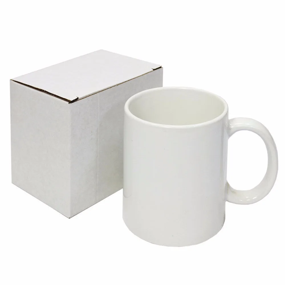 

11OZ Ceramic Sublimation Mug with The Handle Sublimation Camping Mug with Lid Sublimation Mug Live aaa, White