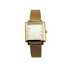 all stainless steel rectangle men's ultra thin minimal watch