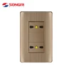 Songri Hot Sale 10A Double Italian Multiple Socket Wall Socket