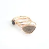 Wholesale Latest Custom Shiny Brass Material Moonstone Gold Moon Stone Ring Designs For Girls
