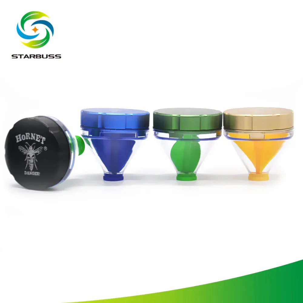 Aluminum 50mm Funnel Weed Grinder Herb Grinder 2 Piece Herb Crusher