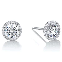 

diamond stud 925 sterling silver jewelry earrings