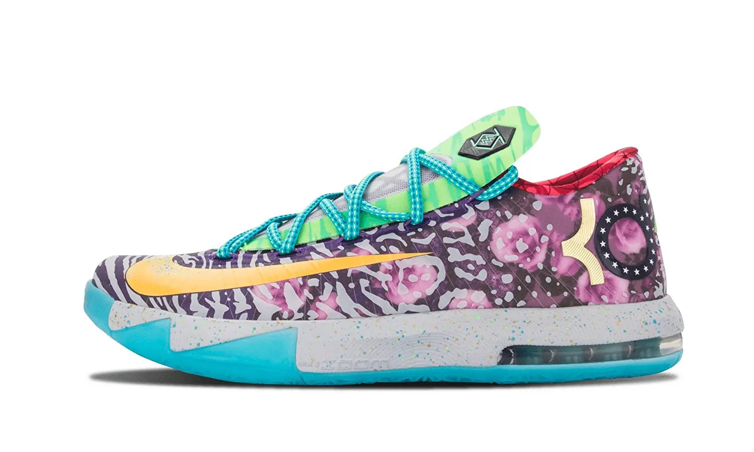 Nike Mens KD VI Premium "What the KD" Synthetic Basketball Shoes