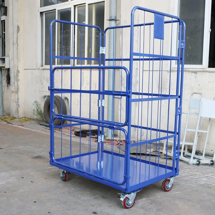 Customize Warehouse Metal Cart Foldable With Wheels - Buy Metal Utility ...