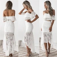 

Wholesale outfits two pieces women white lace fashionable dress women clothing dress ladies dress women
