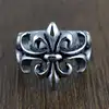 Punk Antique Black Silver 316L Stainless Steel Wide Cast Rock Finger ring