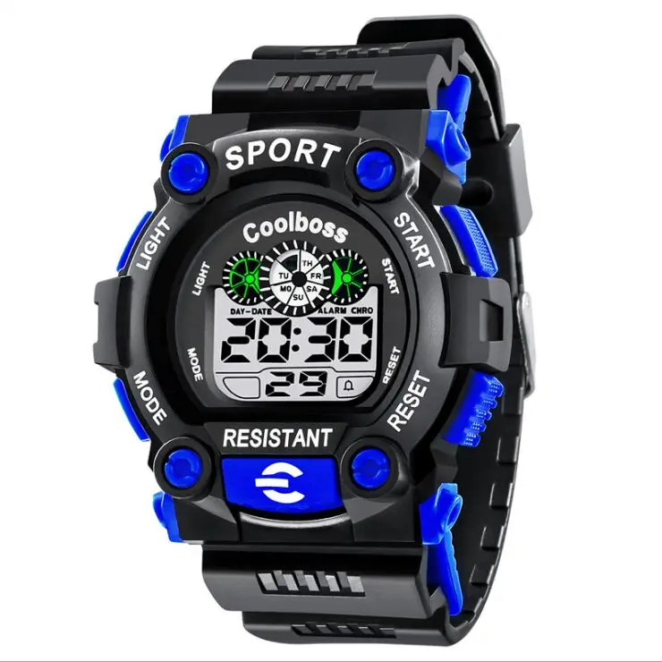 

Wholesale Fashion Outdoor Multifunction Men Sport Digital Watch, Blue;red;black;orange;green