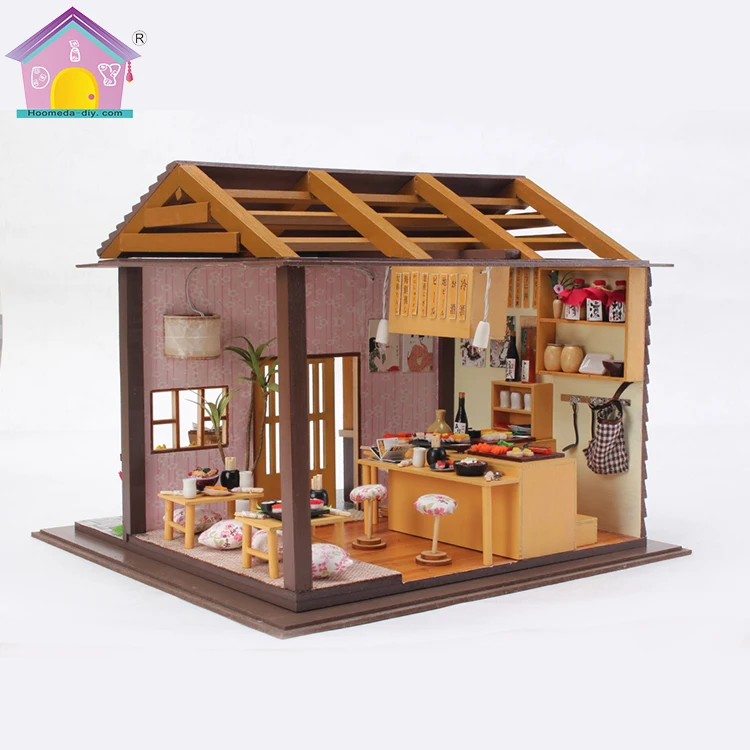 wooden miniature house