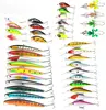 38PCS Mixed Models Fishing Lures Various Color Mix Minnow Lure Crank Bait Soft Frog Artificial Baits Tackle Set