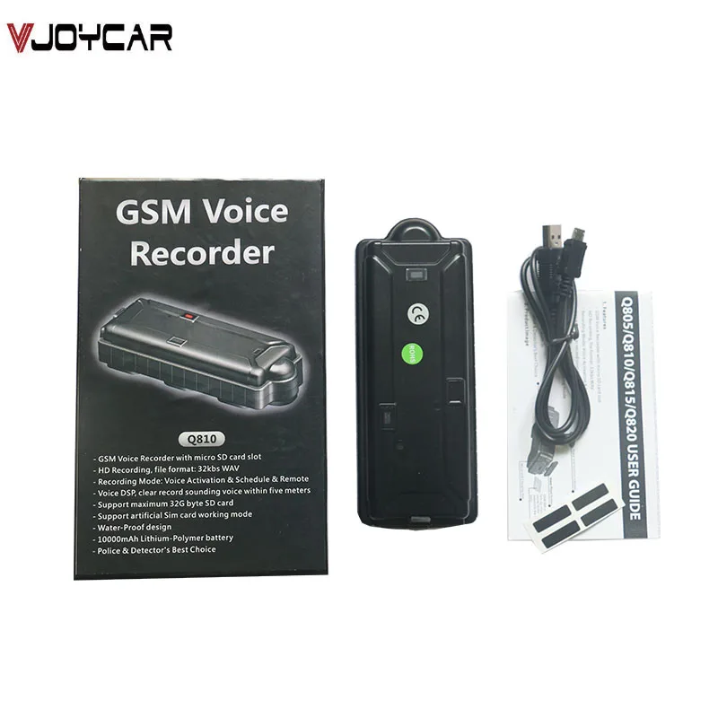 

BEST Seller Q810 10000mAh Battery GSM Long Time Waterproof Scheduled or Voice Activated Hidden Recorder SIM Card for Car