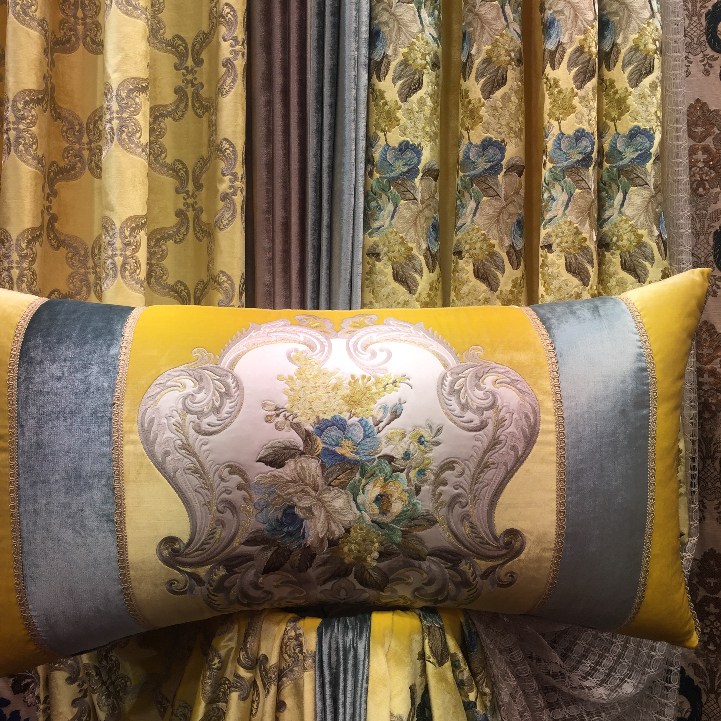 
more designs for Moroccan style embroidery sofa cushion luxurious embroidered sofa velvet fabric for sofa 