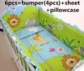 Promotion 6PCS Baby bedding set bed around pillowcase sheet cot crib bedding set include bumpers sheet