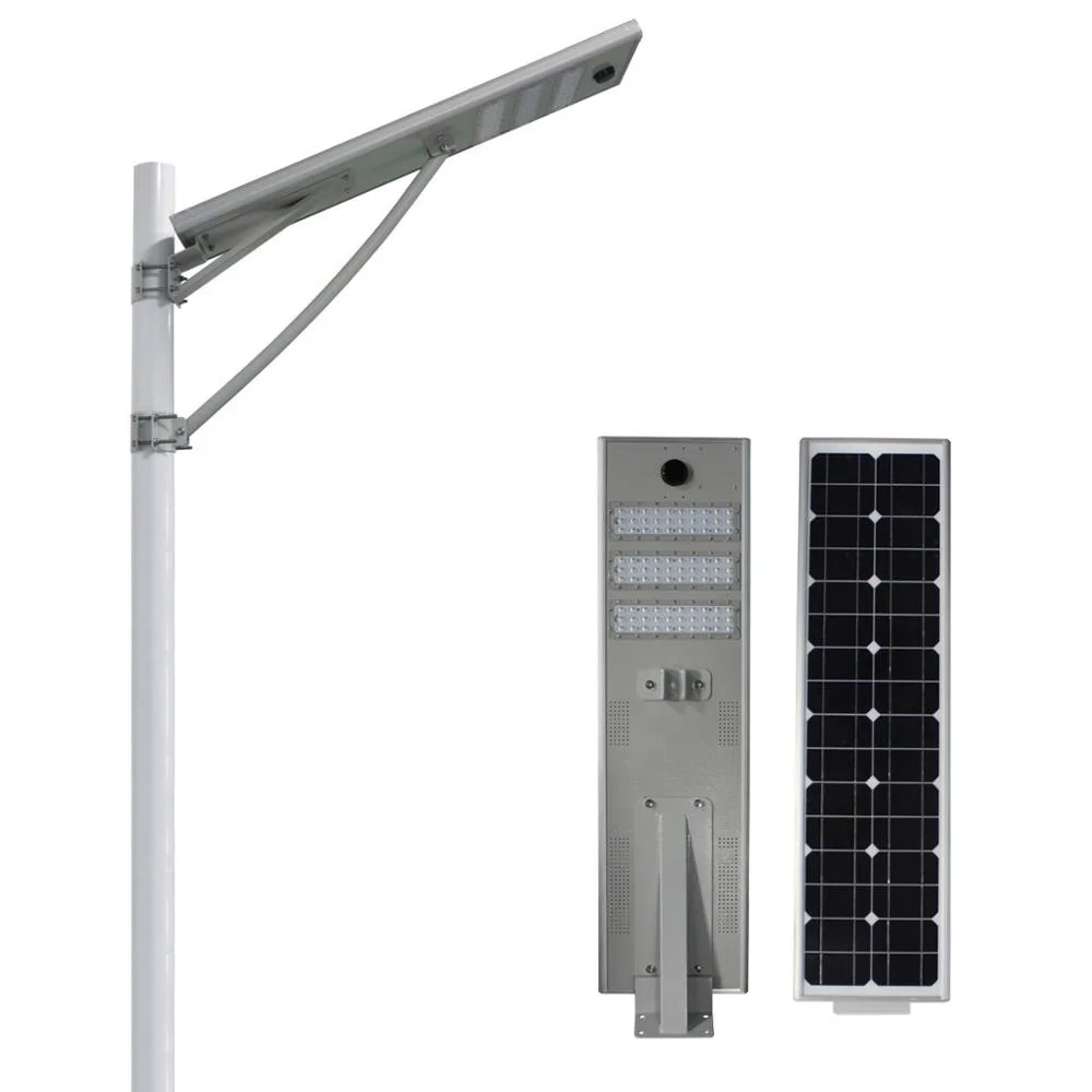 High Lumen IP65 Outdoor Solar Street LED Light Integrated Solar LED Street Light With Battery Backup 50W 70W 100W