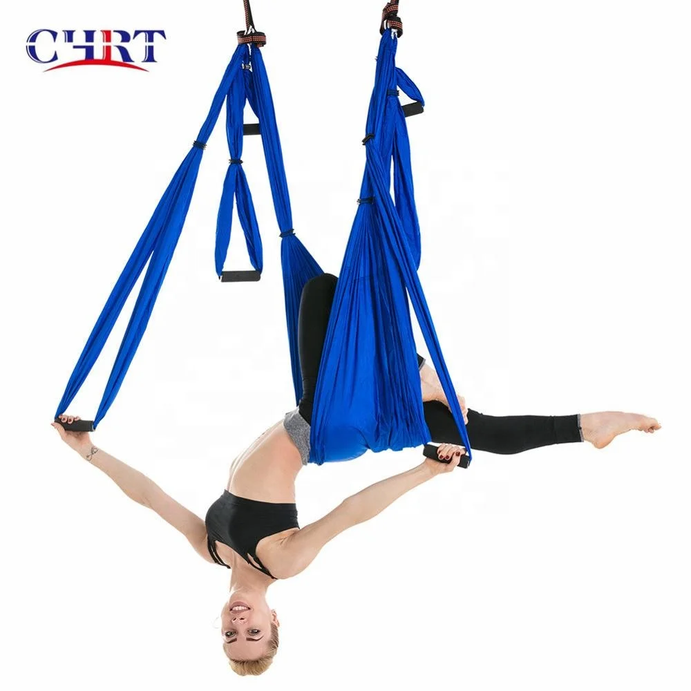 

CHRT Antigravity Ceiling Hanging Yoga Sling Kit Pilates Reformer Trapeze Ring Aerial Yoga Swing Set Yoga Hammock Trapeze, Black, white, pink, blue, green, red, orange