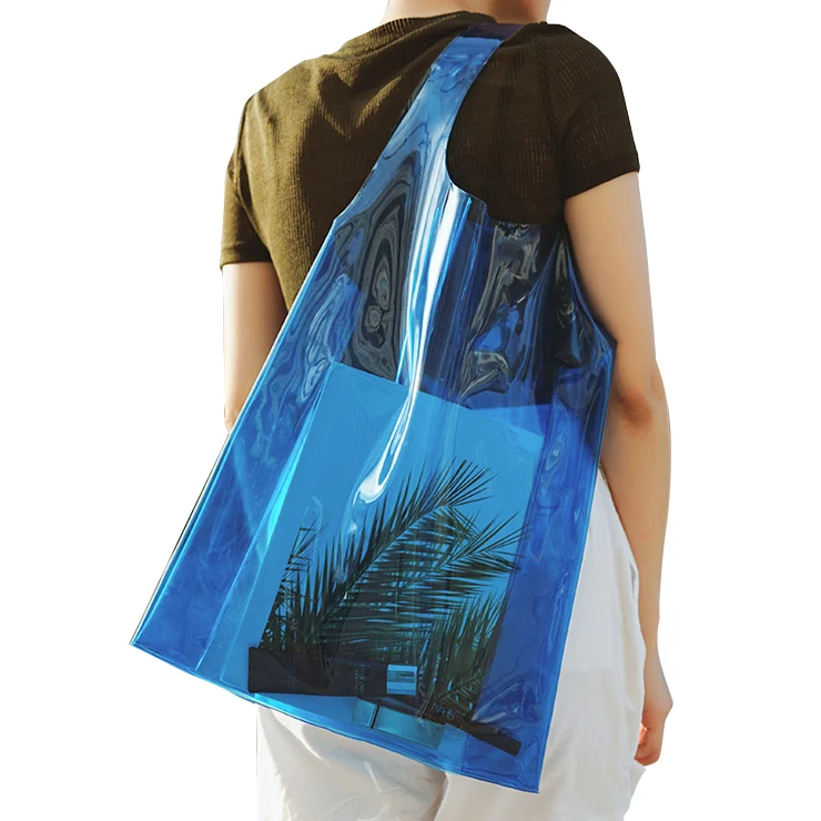 

Wholesale Custom Printed Waterproof Transparent Pvc Tote Bag Clear Pvc Jelly Shopping Bag, Black,blue,red,pink and all kinds of colors customized