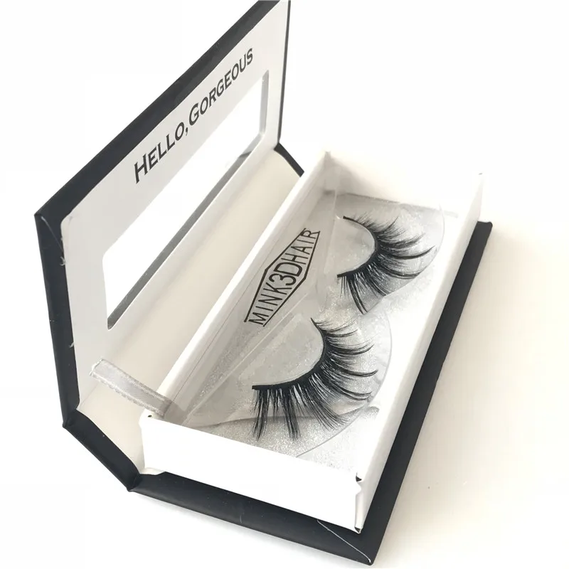 

Free sample Handmade private label Synthetic faux Mink Eyelashes individual 3D Silk cluster eyelash kit, Natural black