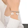 Fashion Jewelry Stainless Steel Handmade Four pattern pendants Charms Bracelets & Bangles
