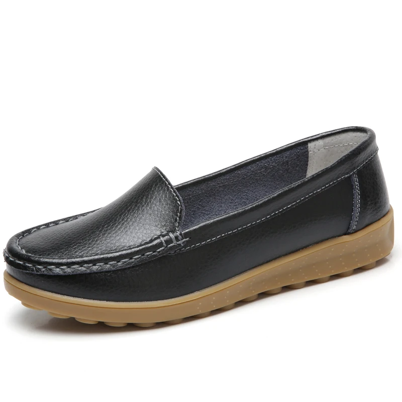 Fashion Casual Wholesale Cheap Comfort Old Lady Genuine Leather